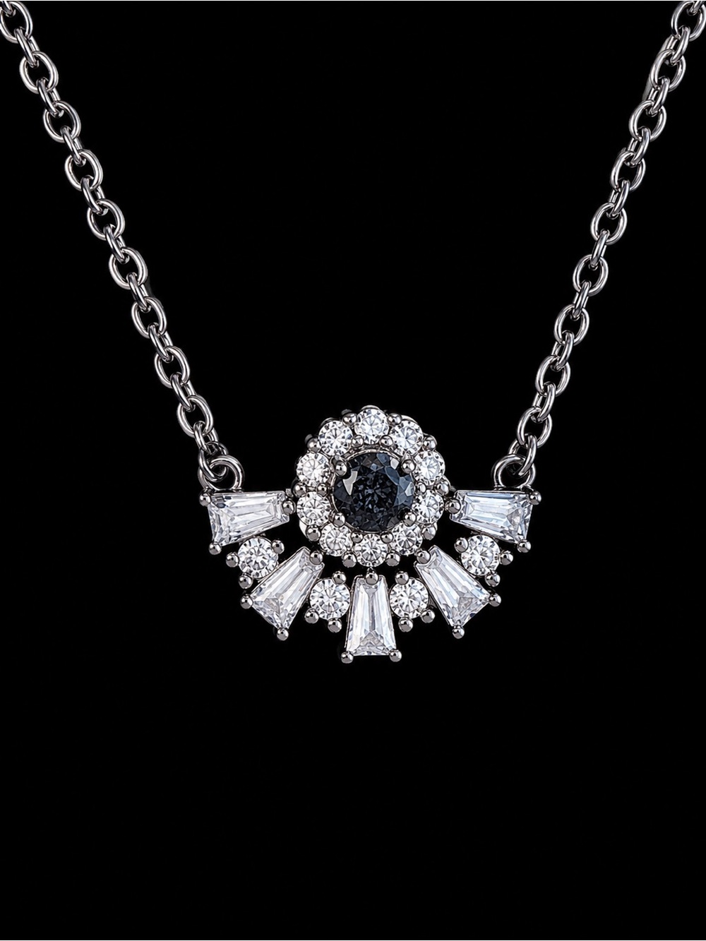 Sterling silver bomb party OG sunburst halo necklace rare 925 untamed like new